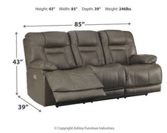 Wurstrow Power Reclining Sofa and Loveseat - furniture place usa