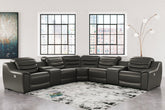 Center Line 7-Piece Power Reclining Sectional - furniture place usa