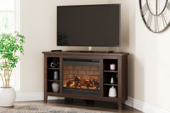 Camiburg Corner TV Stand with Electric Fireplace - W283W6 - furniture place usa