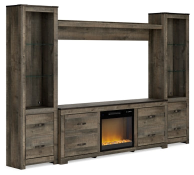Trinell 4-Piece Entertainment Center with Electric Fireplace - furniture place usa