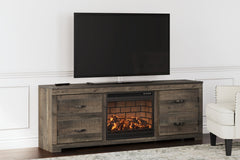 Trinell 72" TV Stand with Electric Fireplace - furniture place usa