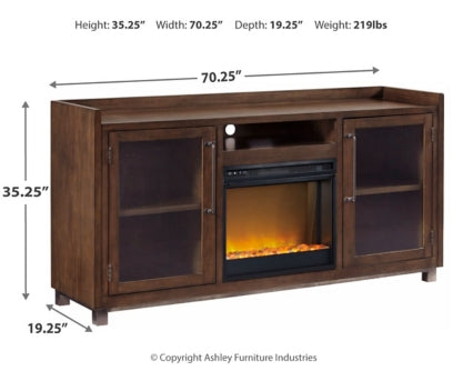 Starmore 70" TV Stand with Electric Fireplace - W633W4 - furniture place usa