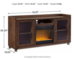 Starmore 70" TV Stand with Electric Fireplace - W633W4 - furniture place usa