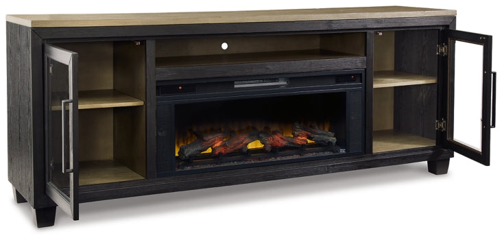 Foyland 83" TV Stand with Electric Fireplace - furniture place usa