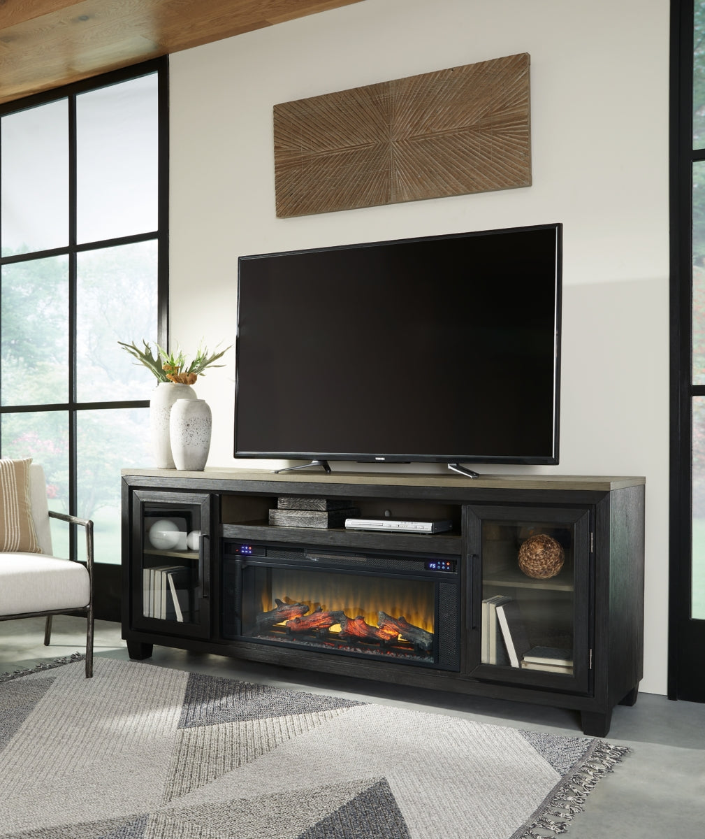 Foyland 83" TV Stand with Electric Fireplace - furniture place usa