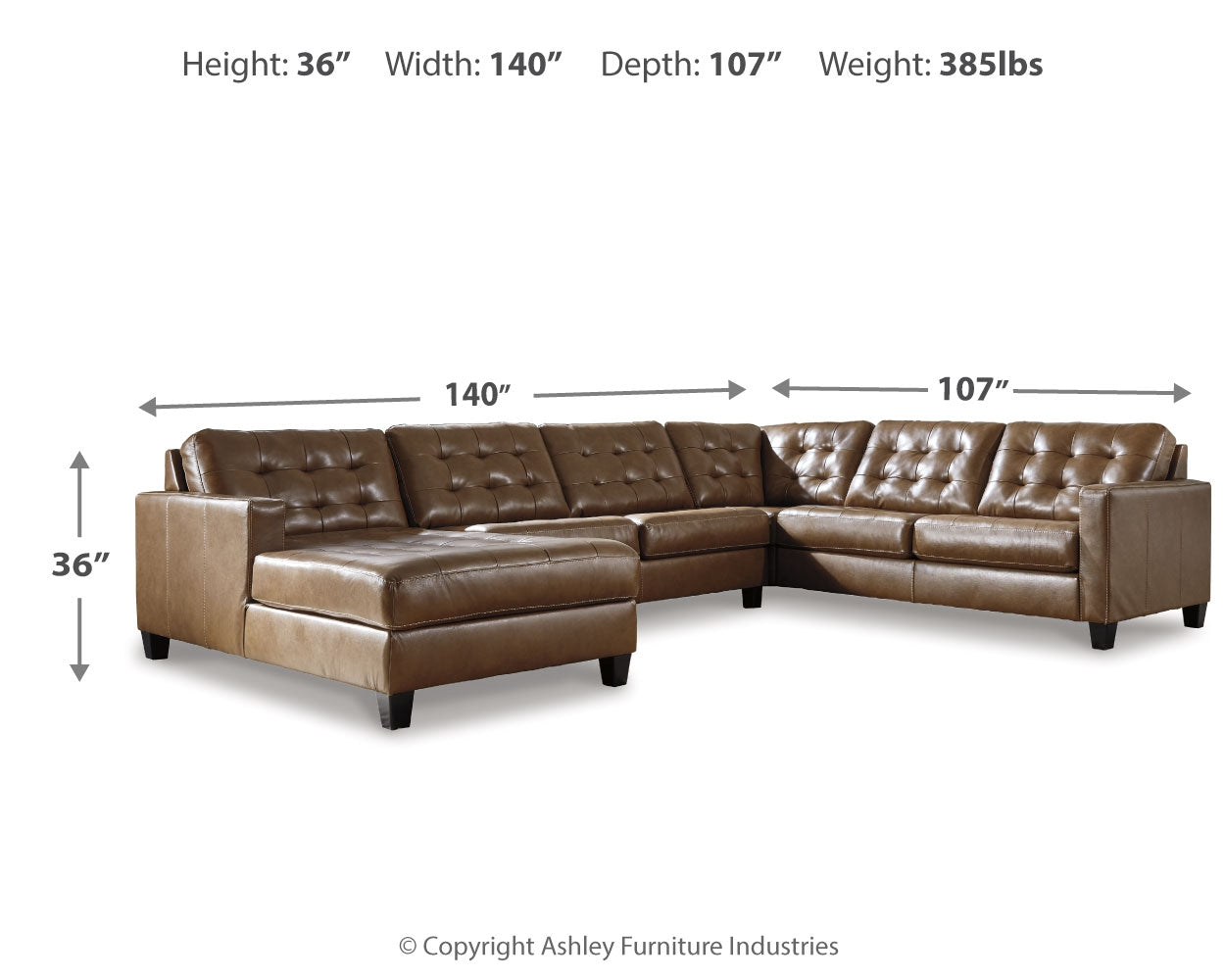 Baskove 4-Piece Sectional with Chaise