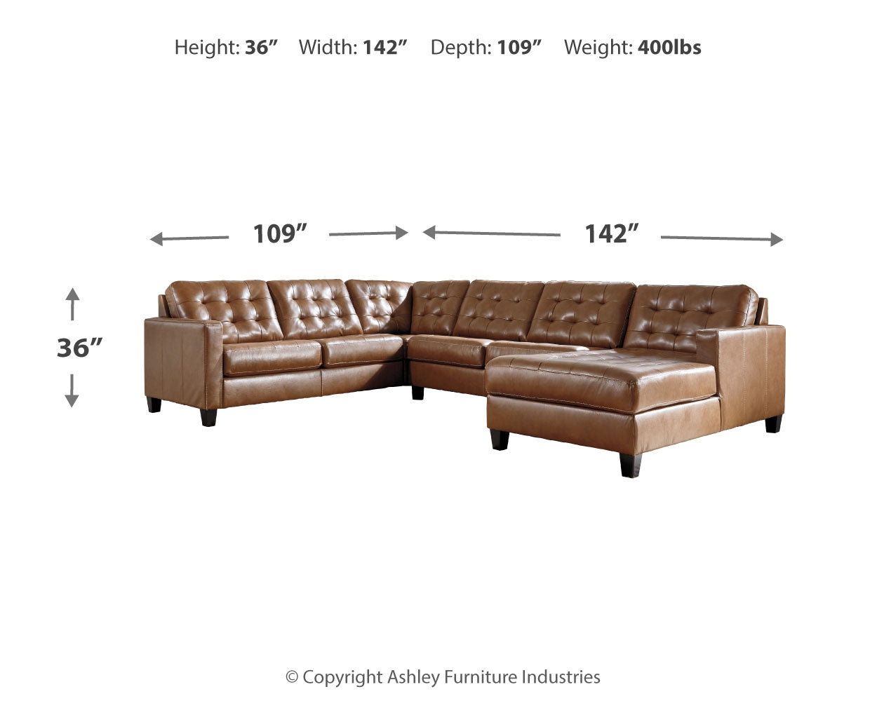 Baskove 4-Piece Sectional with Chaise