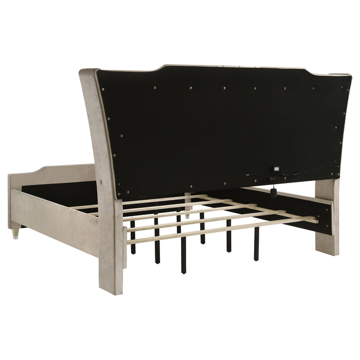 Lorient Wingback Bed with LED Lighting