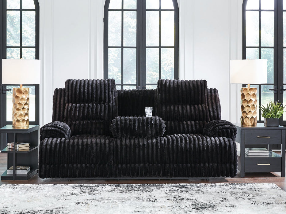 Rhine Falls Power Reclining Sofa with Drop Down Table