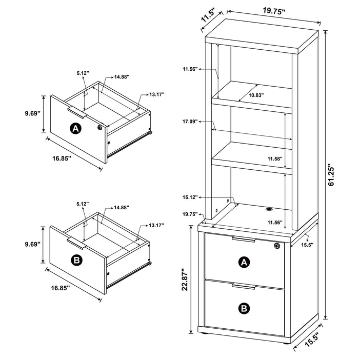 Westpark Bookcase Set