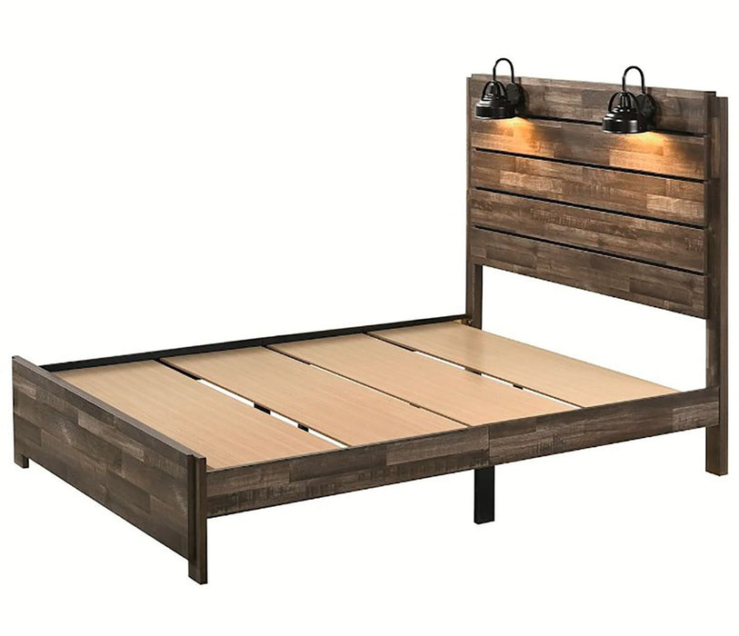 Carter King Platform Bed In Brown