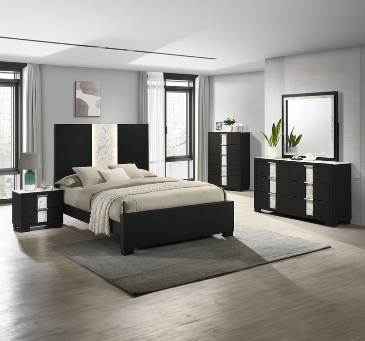 Crown Mark Furniture Rangley King Panel Bed in Black B6835-K image