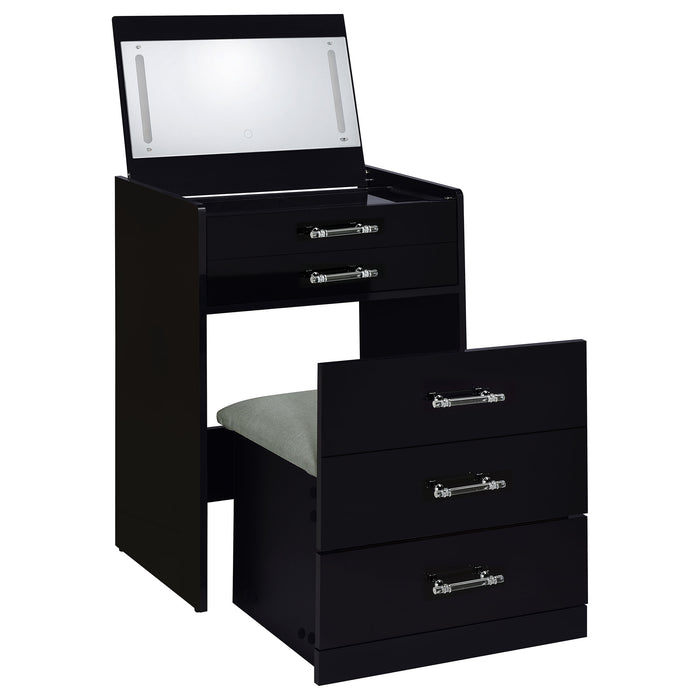 Danbury Makeup Vanity Table with LED Mirror and Stool