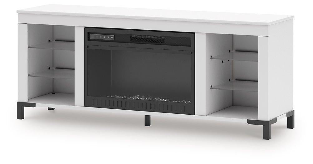 Brollevi 60" TV Stand with Electric Fireplace