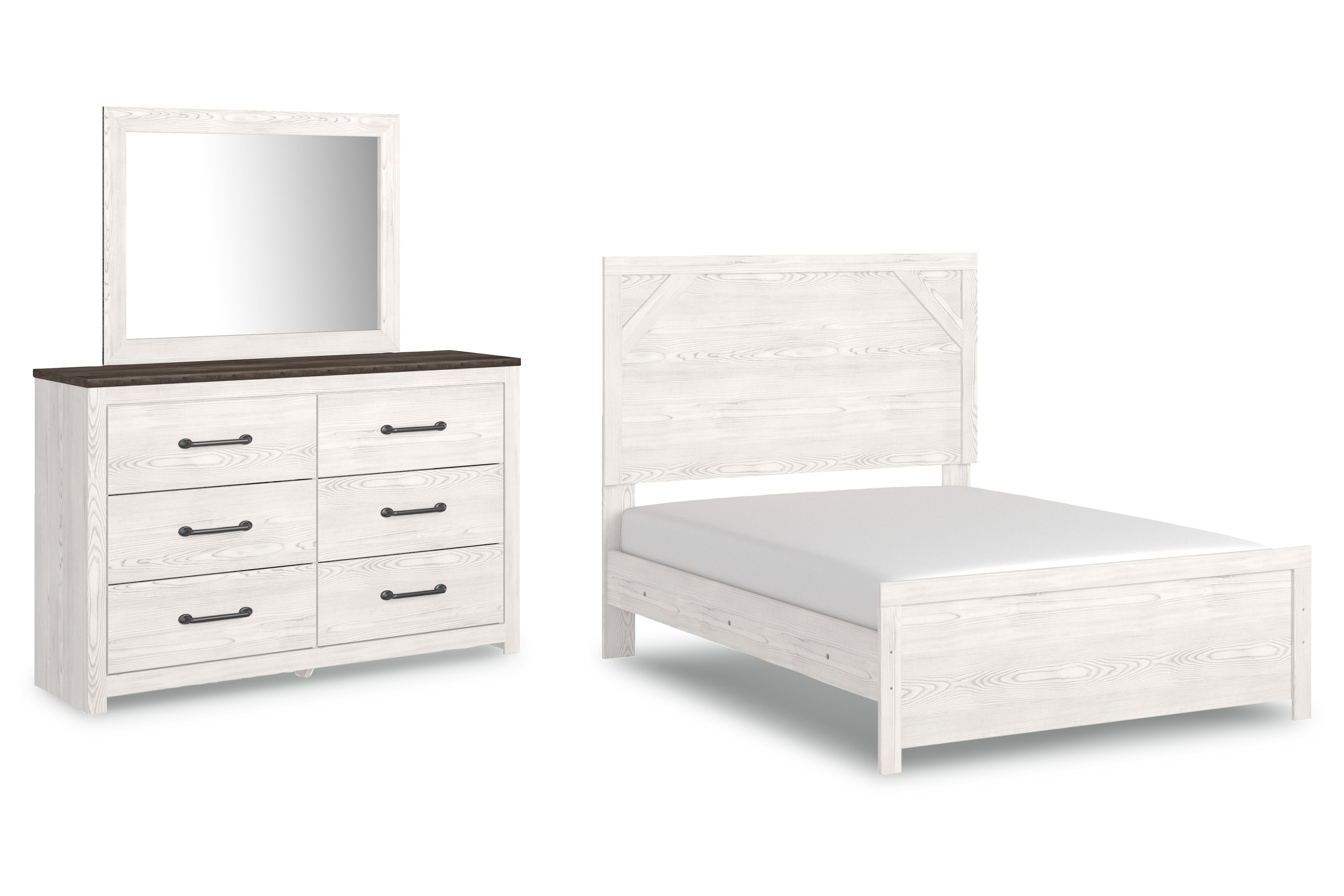 Gerridan Full Panel Bed with Dresser and Mirror