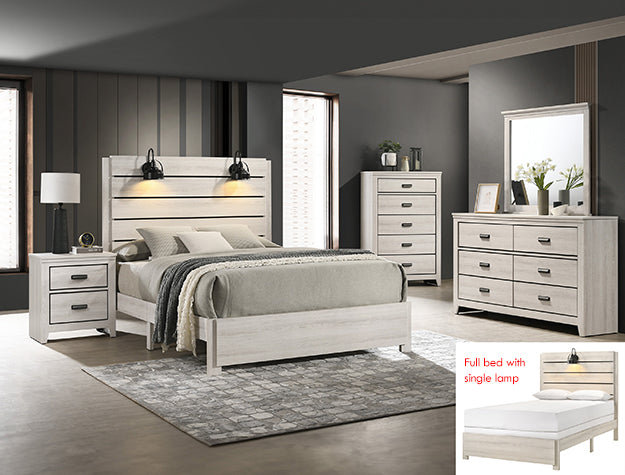 Carter King Platform Bed 1 Box White