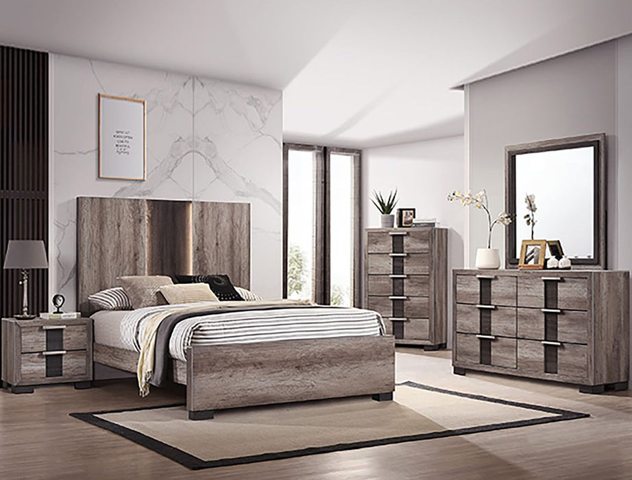 Crown Mark Furniture Rangley 2 Drawer Nightstand In Brown