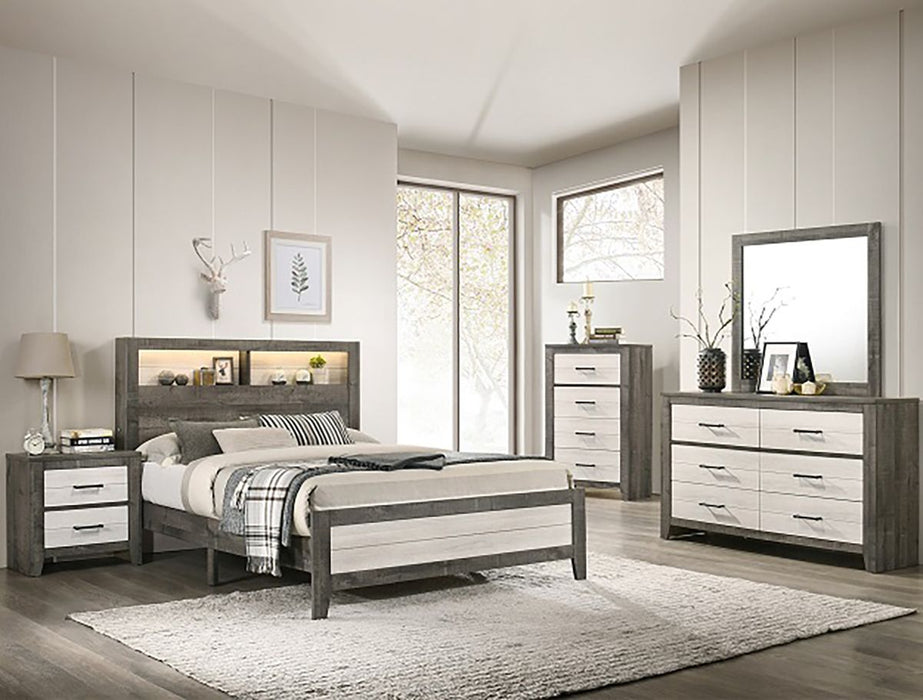 Crown Mark Furniture Rhett 4 Drawer Chest In Gray