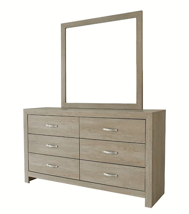 Jaylen 6 Drawer Dresser in Gray