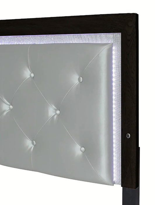 Jaylen King Upholstered Panel Bed in Black