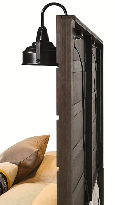 Carter King Platform Bed In Brown