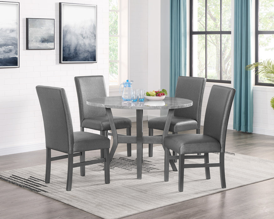 Judson 5-piece Dining Set Glitter Grey