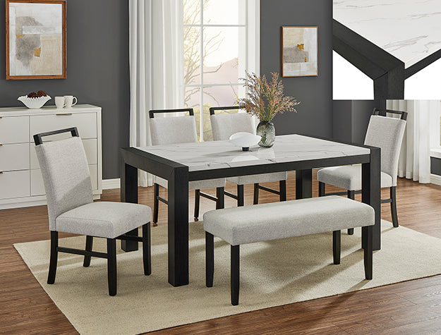 Jules Faux Marble Dining Tbl