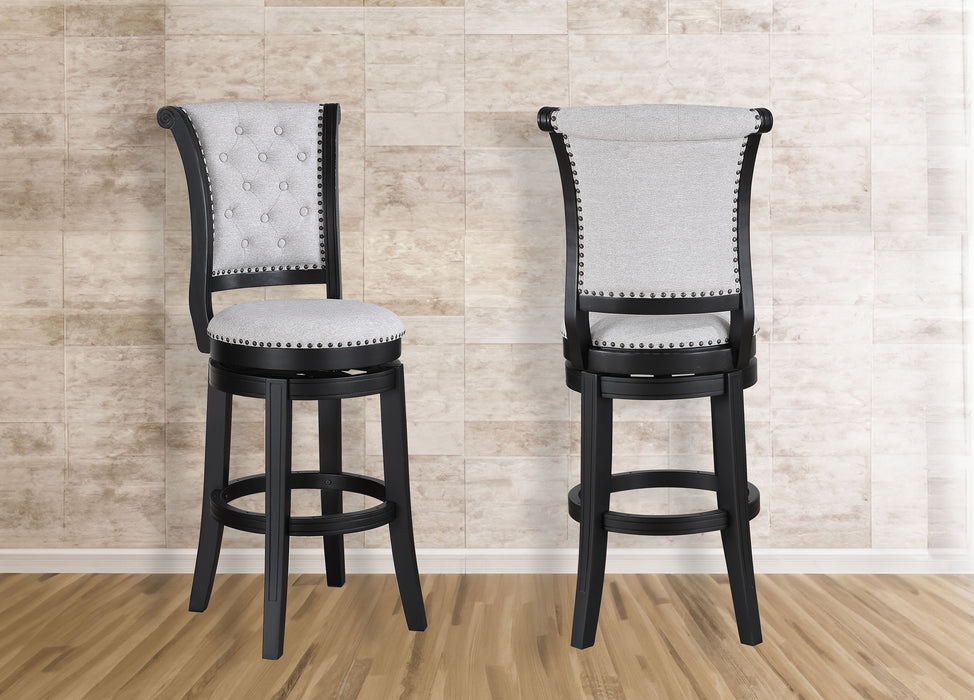Granville Swivel Bar Stool Dove Knockdown