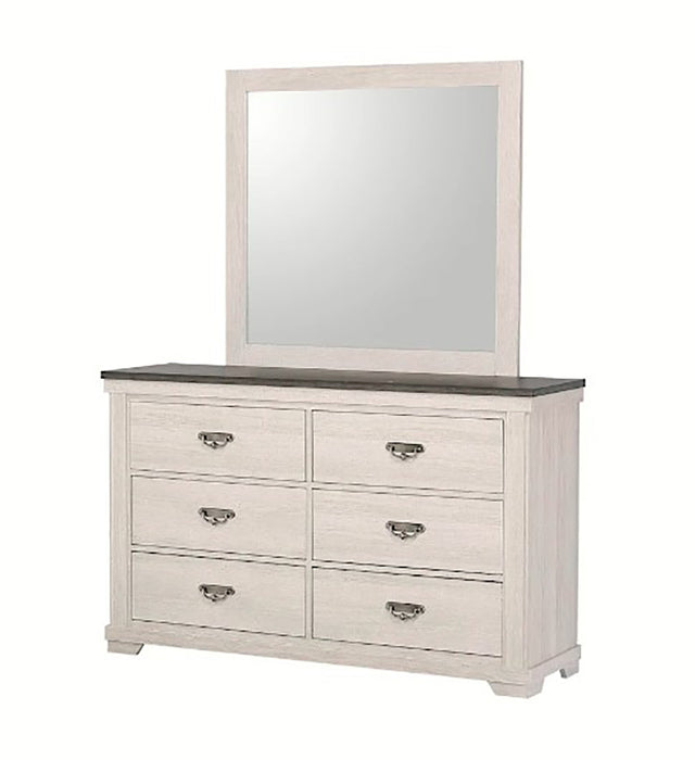 Leighton 6 Drawer Dresser In White