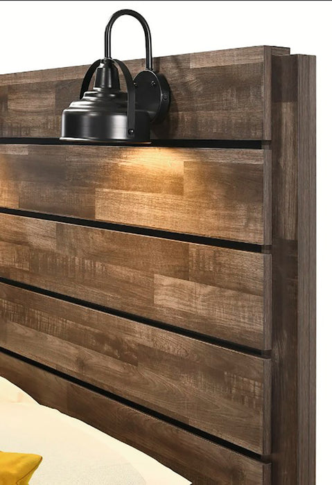 Carter Queen Platform Bed In Brown