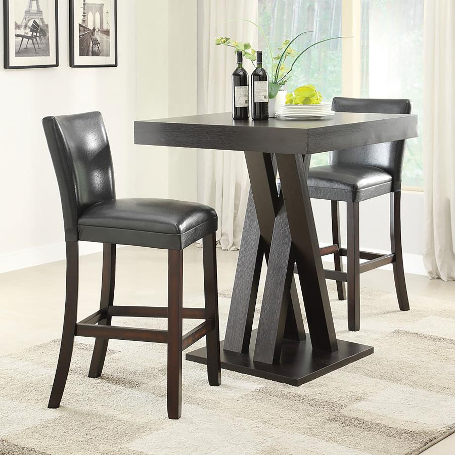 Alberton Black Bar Stool - furniture place usa