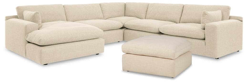 Elyza 5-Piece Sectional with Ottoman - PKG012975 - furniture place usa