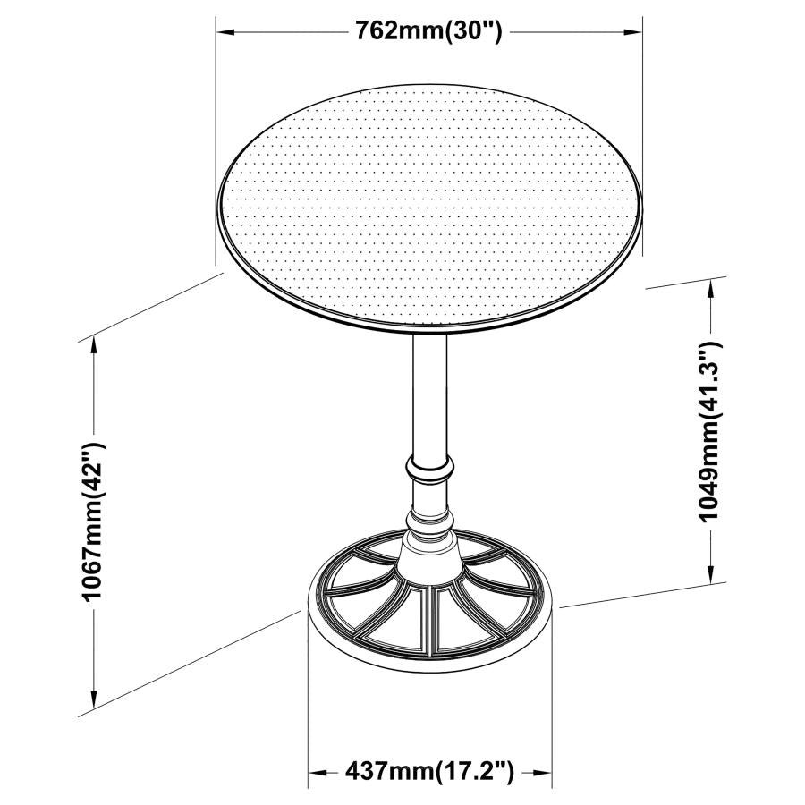 Oswego Brown Bar Table - furniture place usa