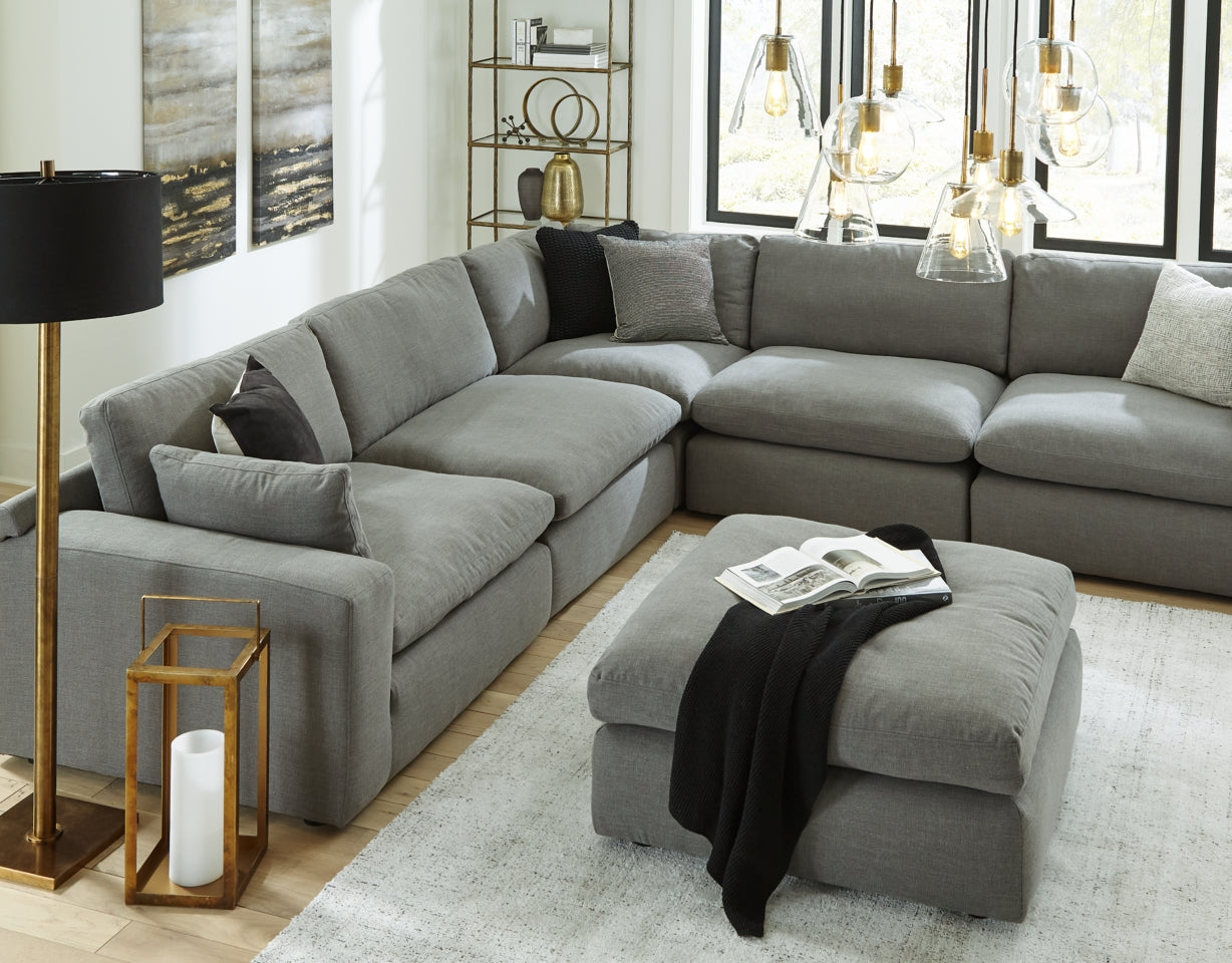 Elyza 5-Piece Sectional with Ottoman - furniture place usa