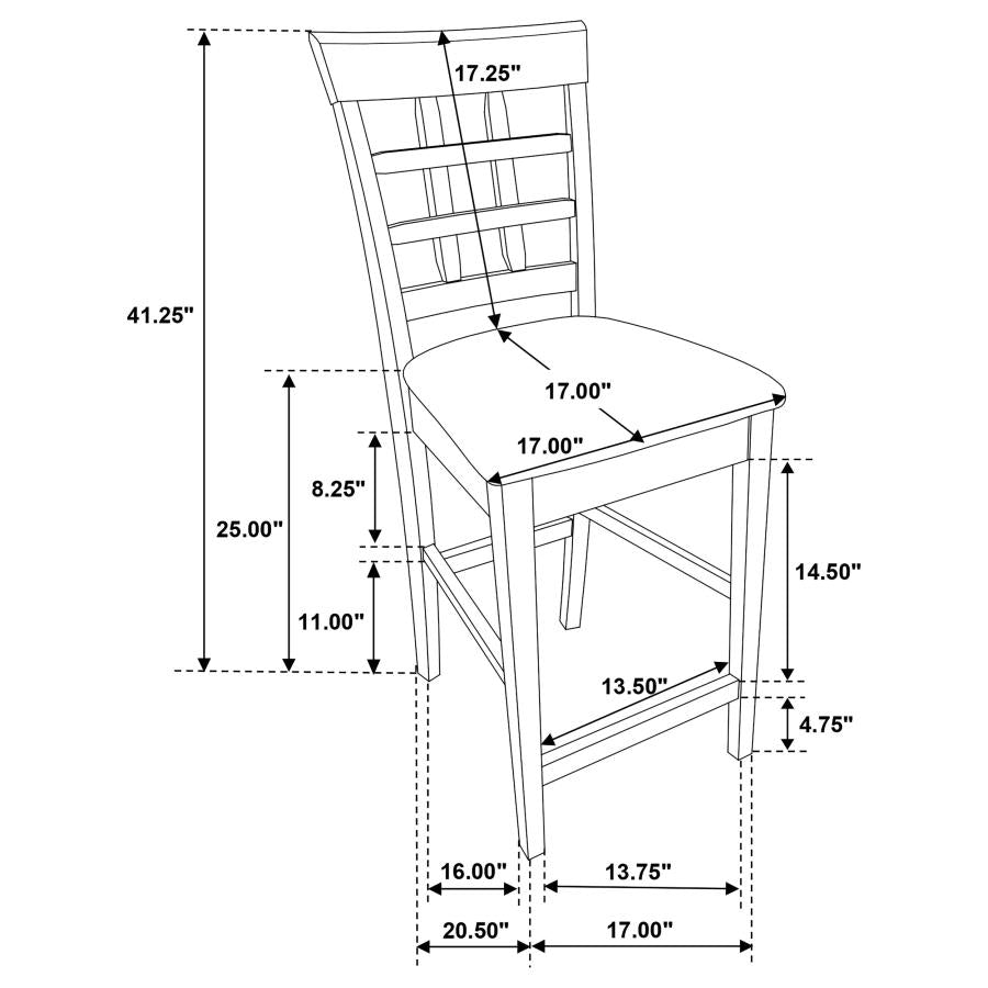 Gabriel Brown Counter Stool - furniture place usa