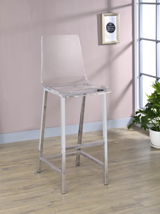 Juelia Clear Bar Stool - furniture place usa