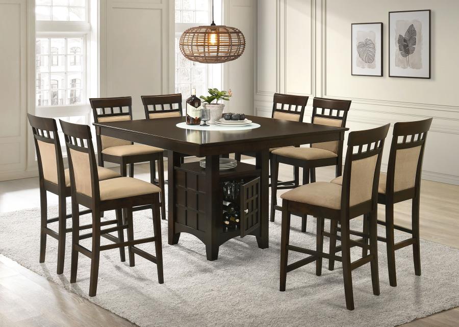 Gabriel Brown 9 Pc Counter Height Dining Set - furniture place usa