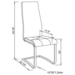 Montclair White Side Chair - furniture place usa