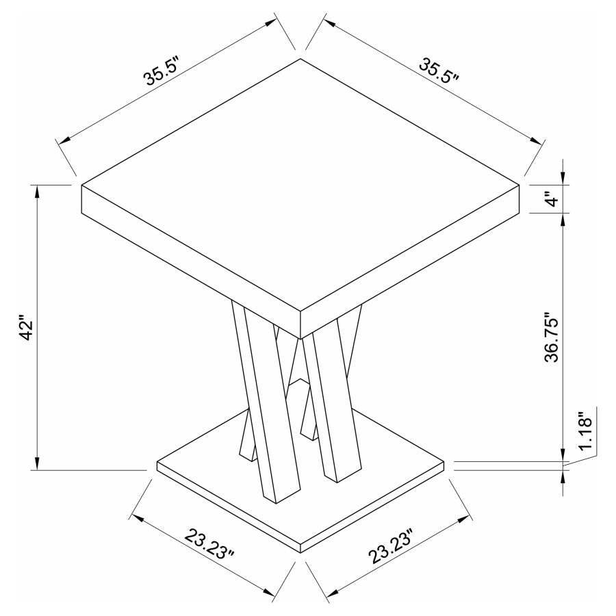 Freda Brown Bar Table - furniture place usa