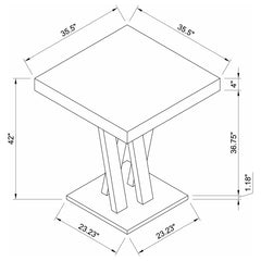 Freda Brown Bar Table - furniture place usa