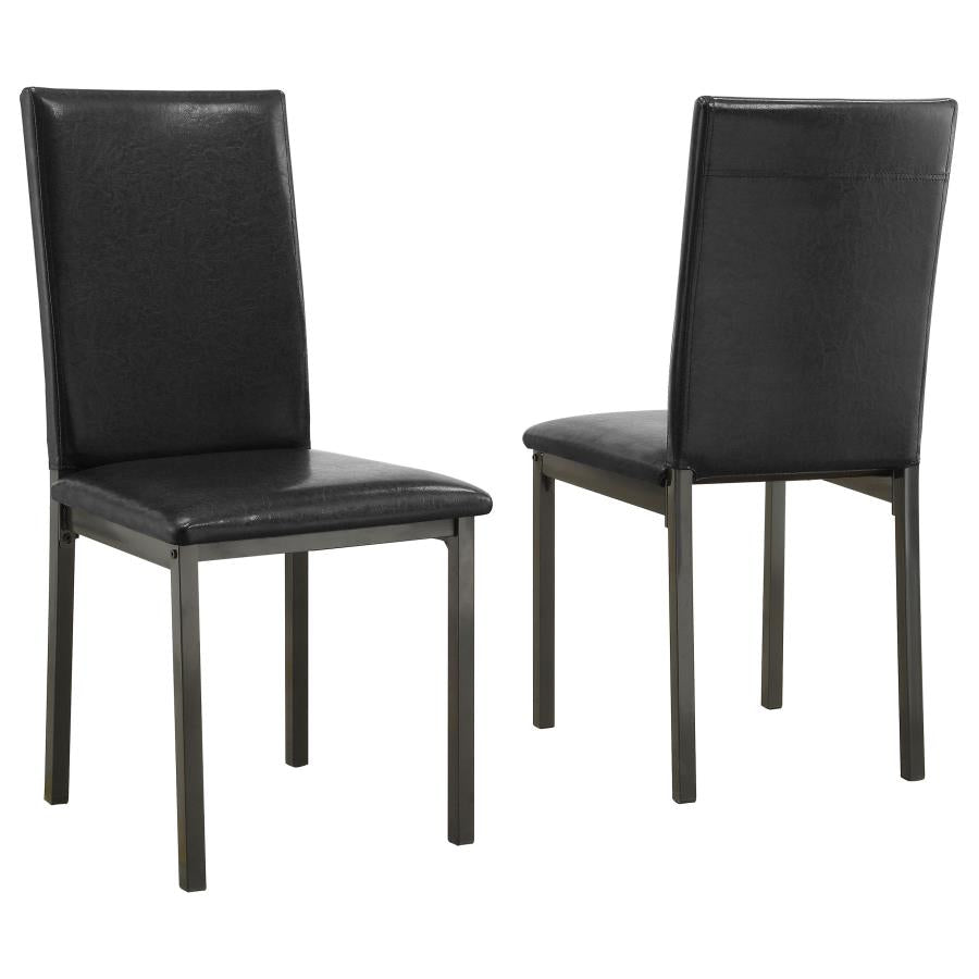 Garza Black Side Chair - furniture place usa