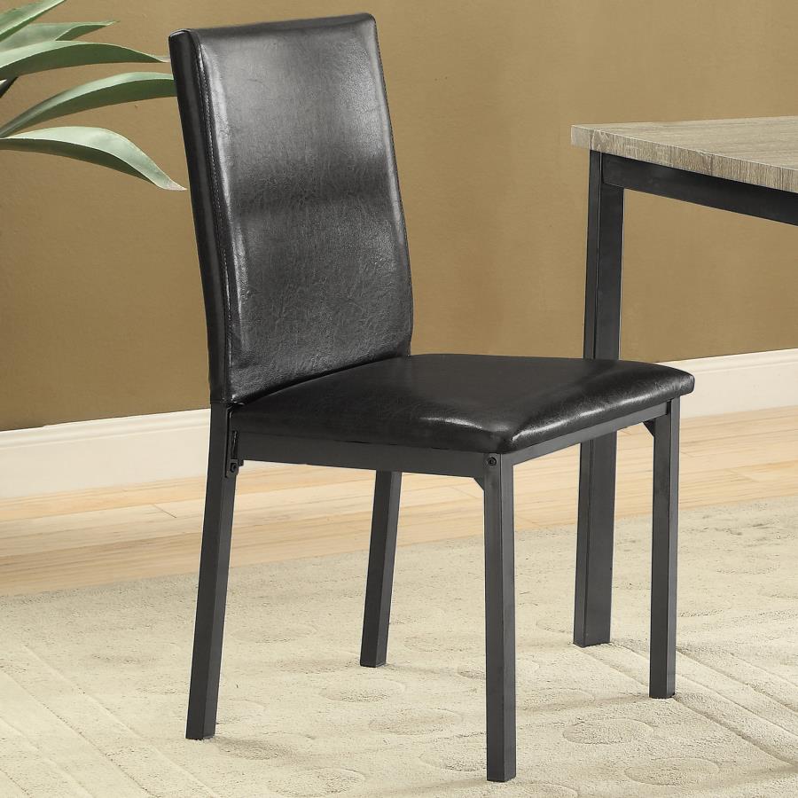 Garza Black Side Chair - furniture place usa