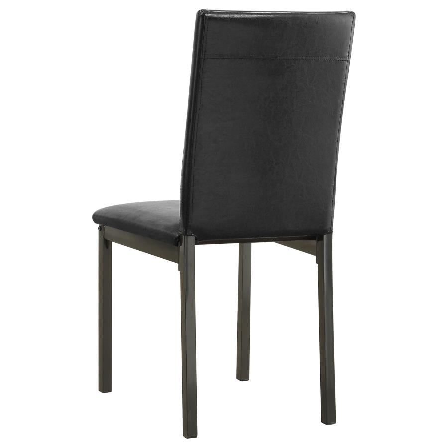 Garza Black Side Chair - furniture place usa