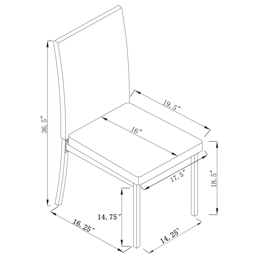 Garza Black Side Chair - furniture place usa