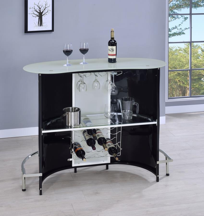 Lacewing Black Home Bar - furniture place usa