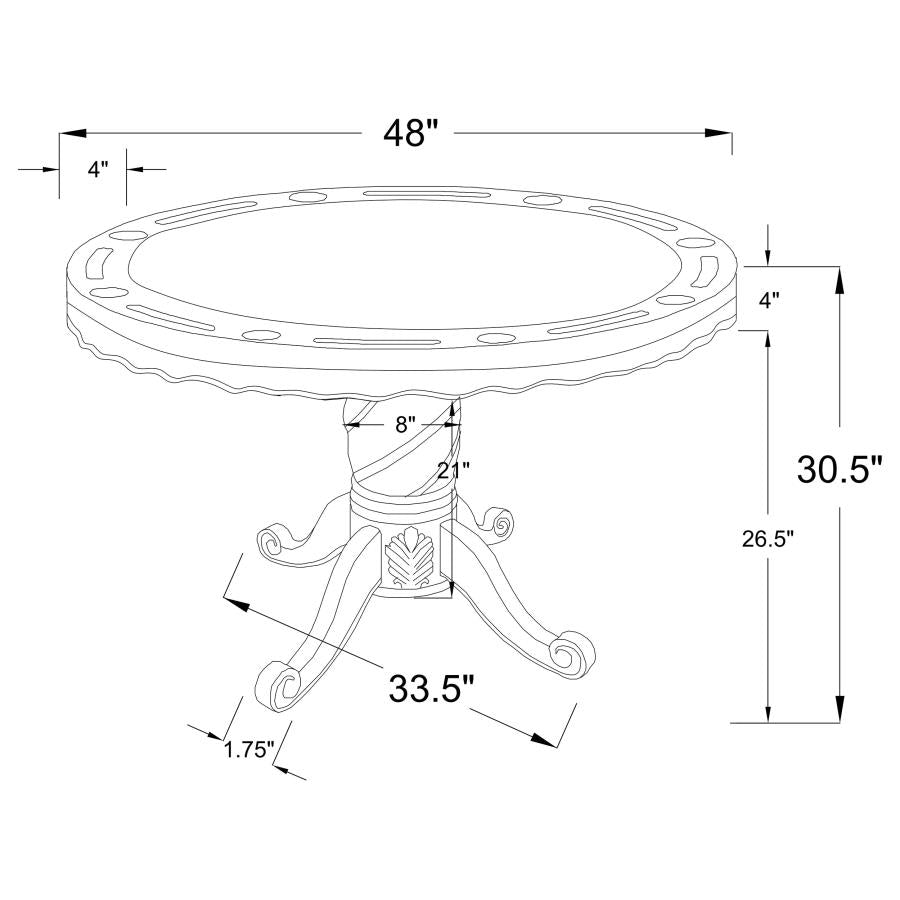 Turk Brown Game Table - furniture place usa