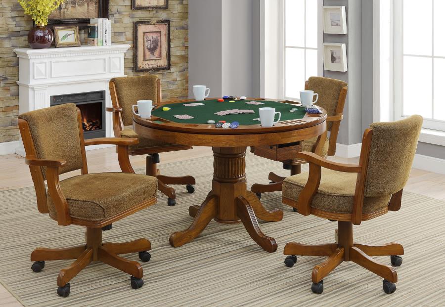 Mitchell Brown 5 Pc Game Table Set - furniture place usa