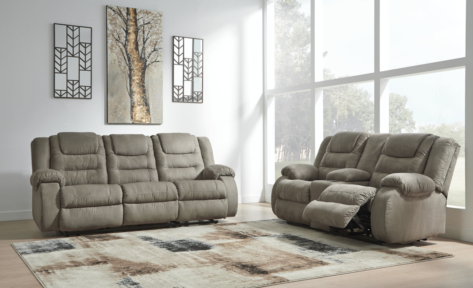 McCade Reclining Loveseat with Console - furniture place usa