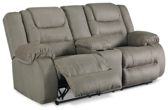 McCade Reclining Loveseat with Console - furniture place usa