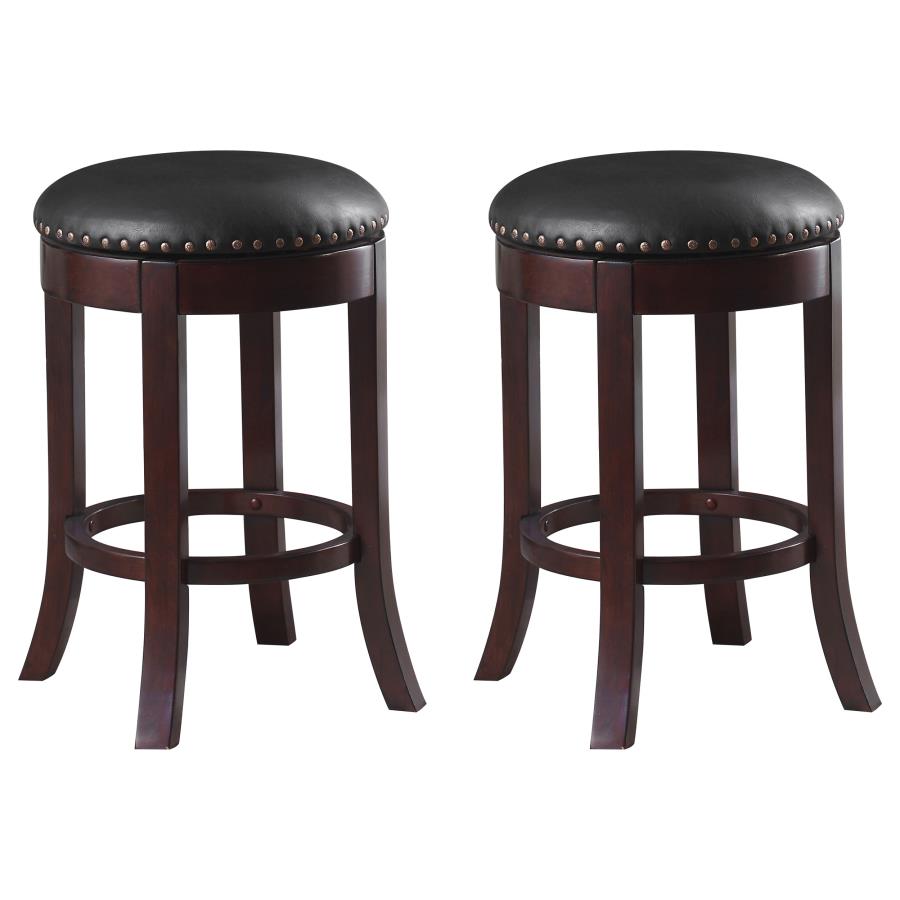 Aboushi Black Swivel Counter Stool - furniture place usa